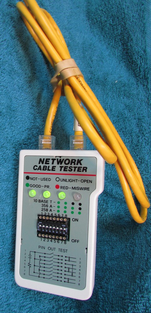Vintage NETWORK CABLE TESTER Serial No. 288486