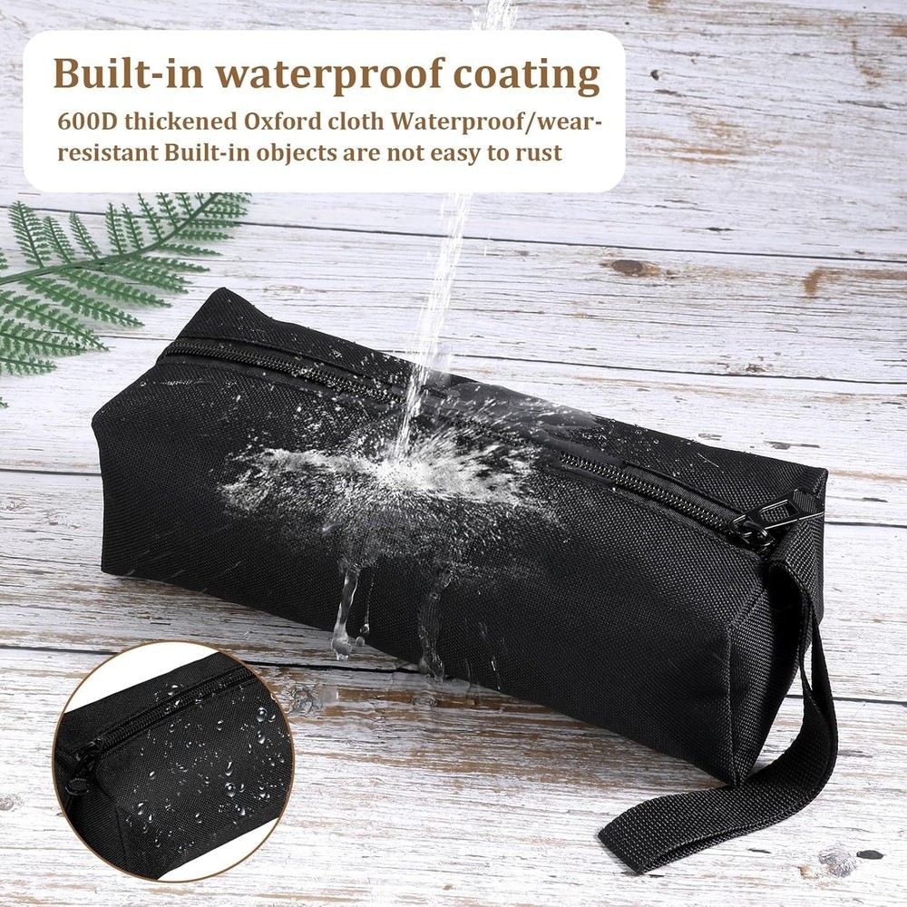 2 Pack Canvas Tool Pouch with Zipper, Tool Pouch Bag, Multi-Purpose Small Zipper
