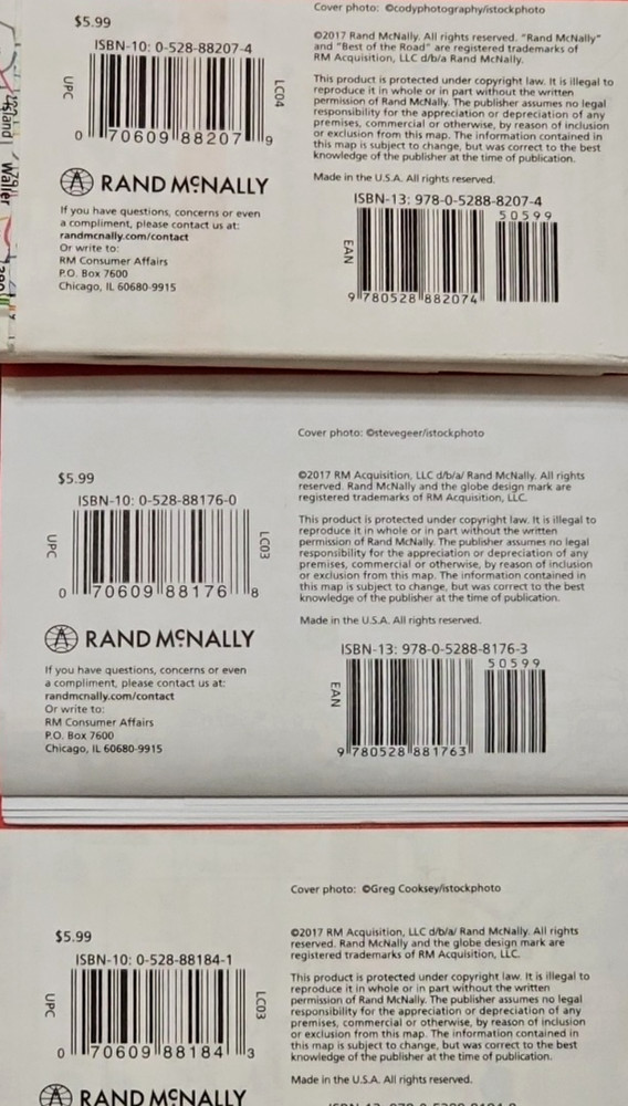 9 Rand McNally 2010's State Maps