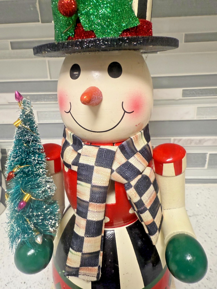 MacKenzie Childs Snowman Nutcracker