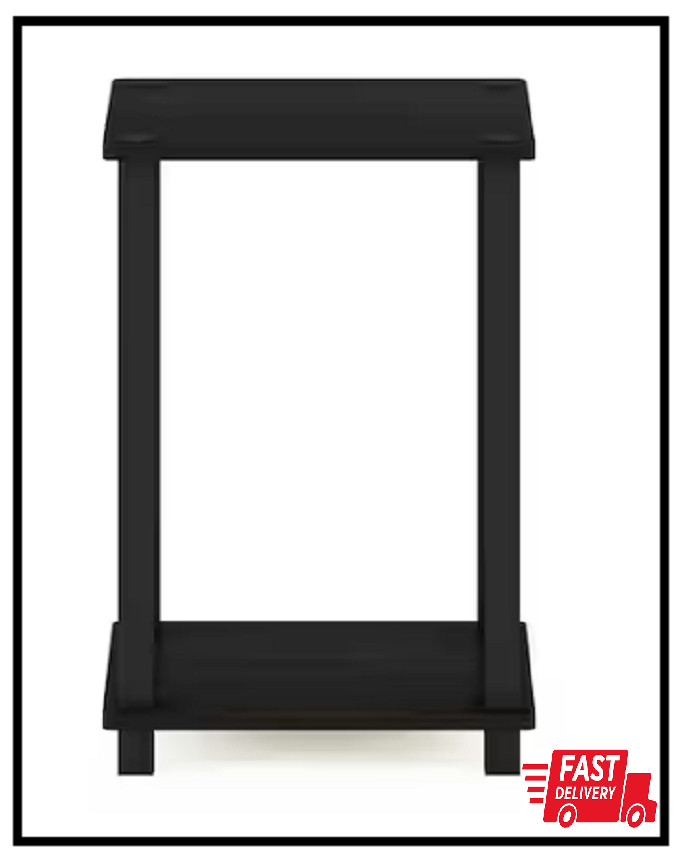 Simplistic 13.4 In. Espresso / Black Small End Table