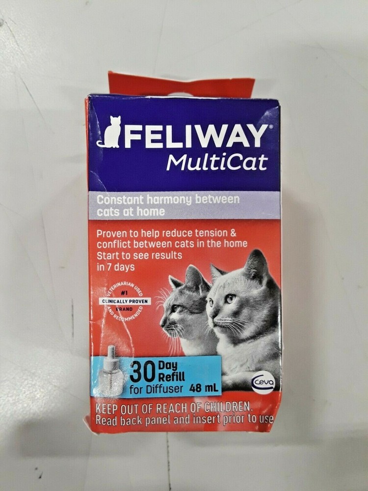 Feliway Multi-Cat 30 Day Harmony Diffuser Reduce Tension &Conflict Between Cats