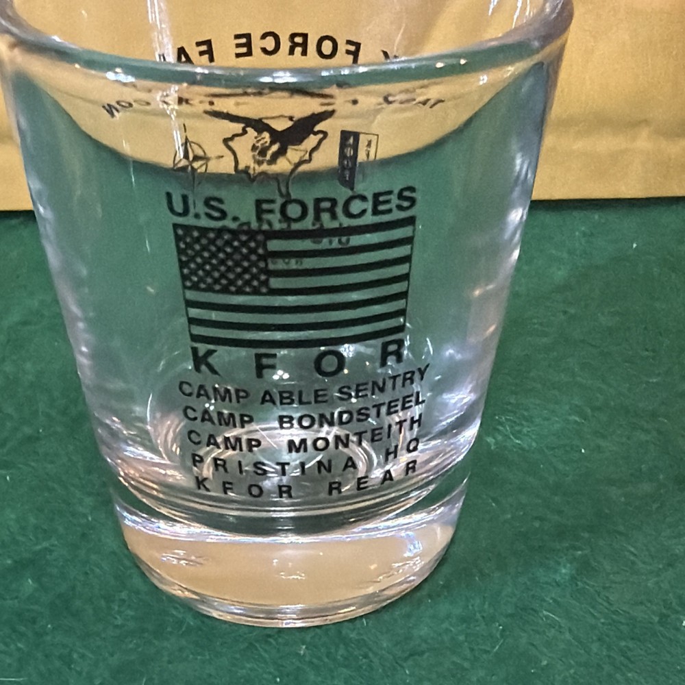 Task Force Falcon U.S. Forces Kosovo Shotglass