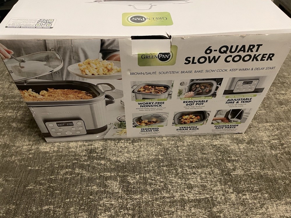 GreenPan 6 Quart Slow Cooker Nonstick Ceramic