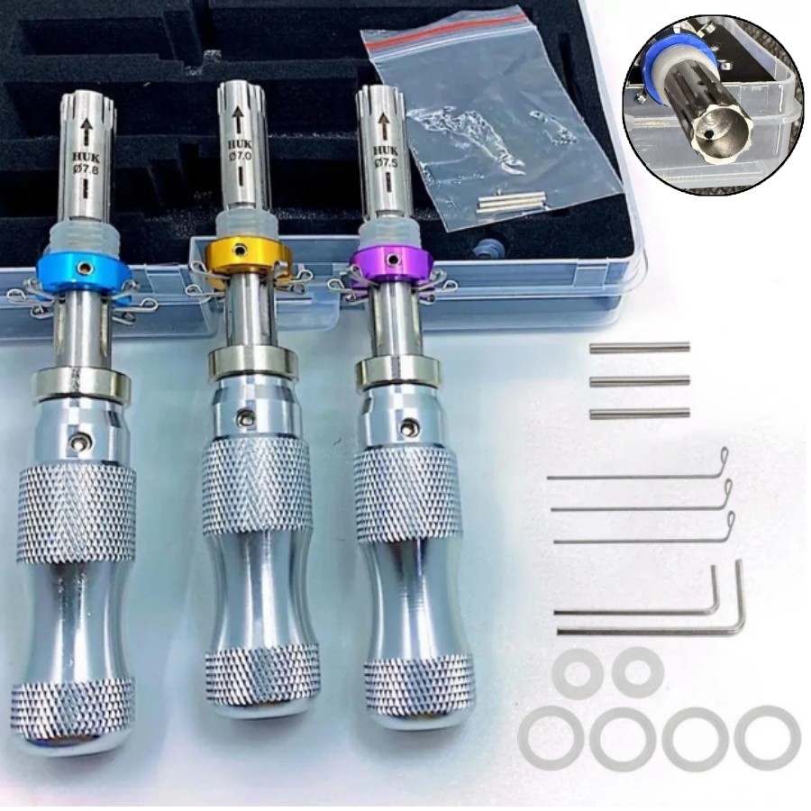 3X 7Pins Tubular Lock Tools Safe Box 7.00MM 7.5MM 7.8MM USA Stock