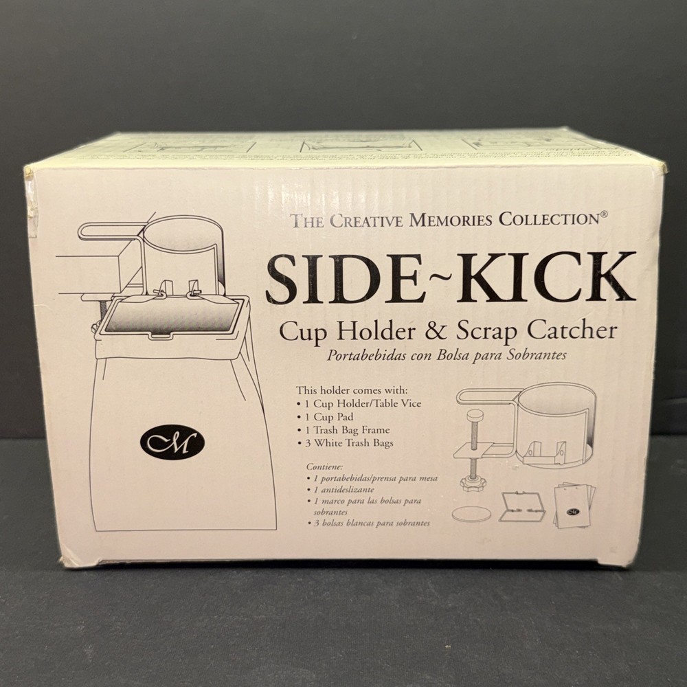 Creative Memories Side-Kick Cup Holder & Scrap Catcher Craft Table Clamp Set