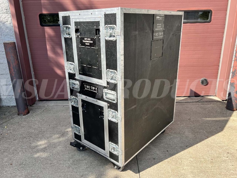 Omega Double Rack Rolling Road Case 29RU for Server Network Data Audio Visual