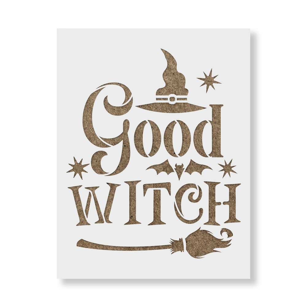 Good Witch Stencil - Reusable Stencils for DIY Crafts