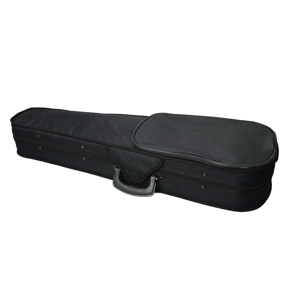 Durable Cloth Fluff Triangle Shape Case with Beige Lining for 4/4 Violin Black--