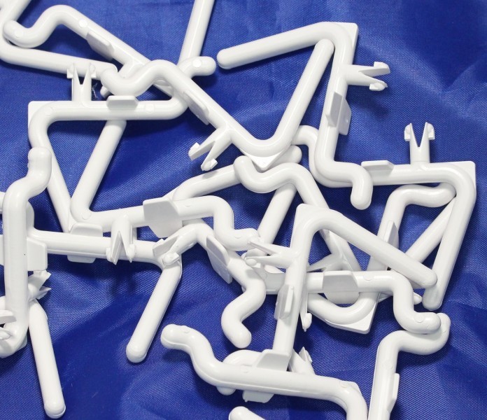 Plastic White L-Style Pegboard Hook Kit, 25-Pack