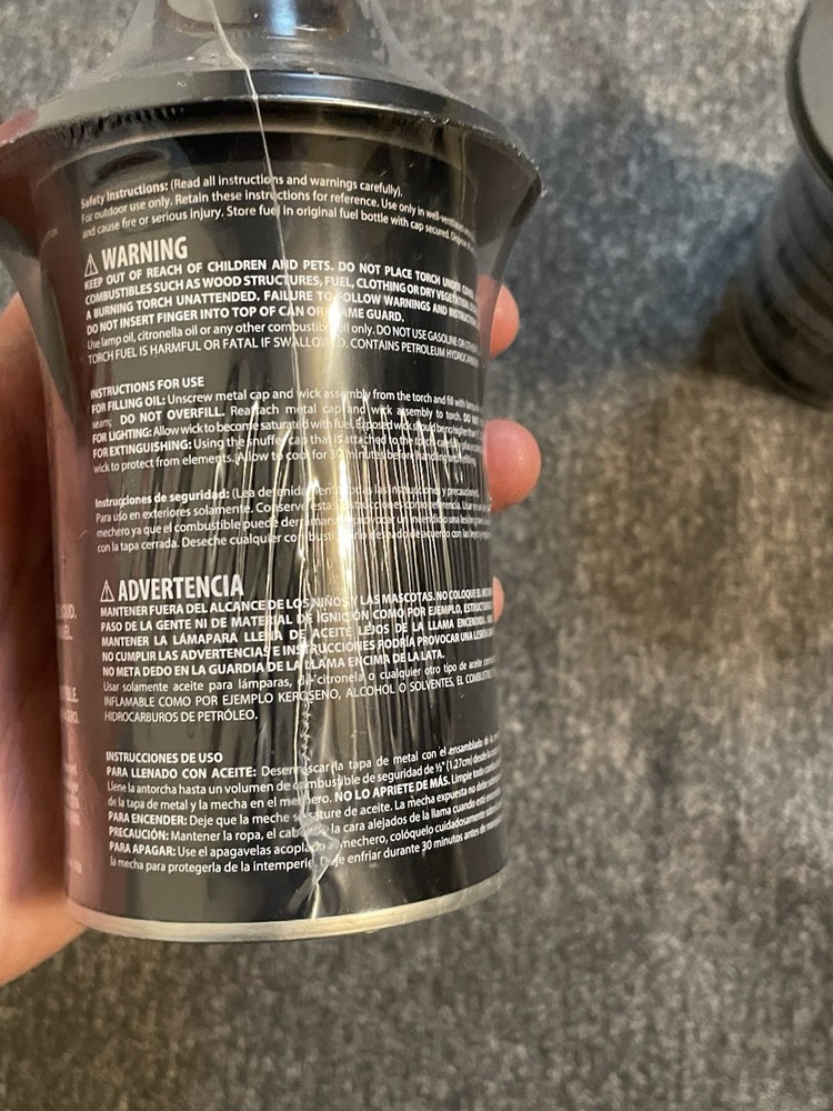 Mainstays Two Empty Torch Fuel Canisters New Unopened