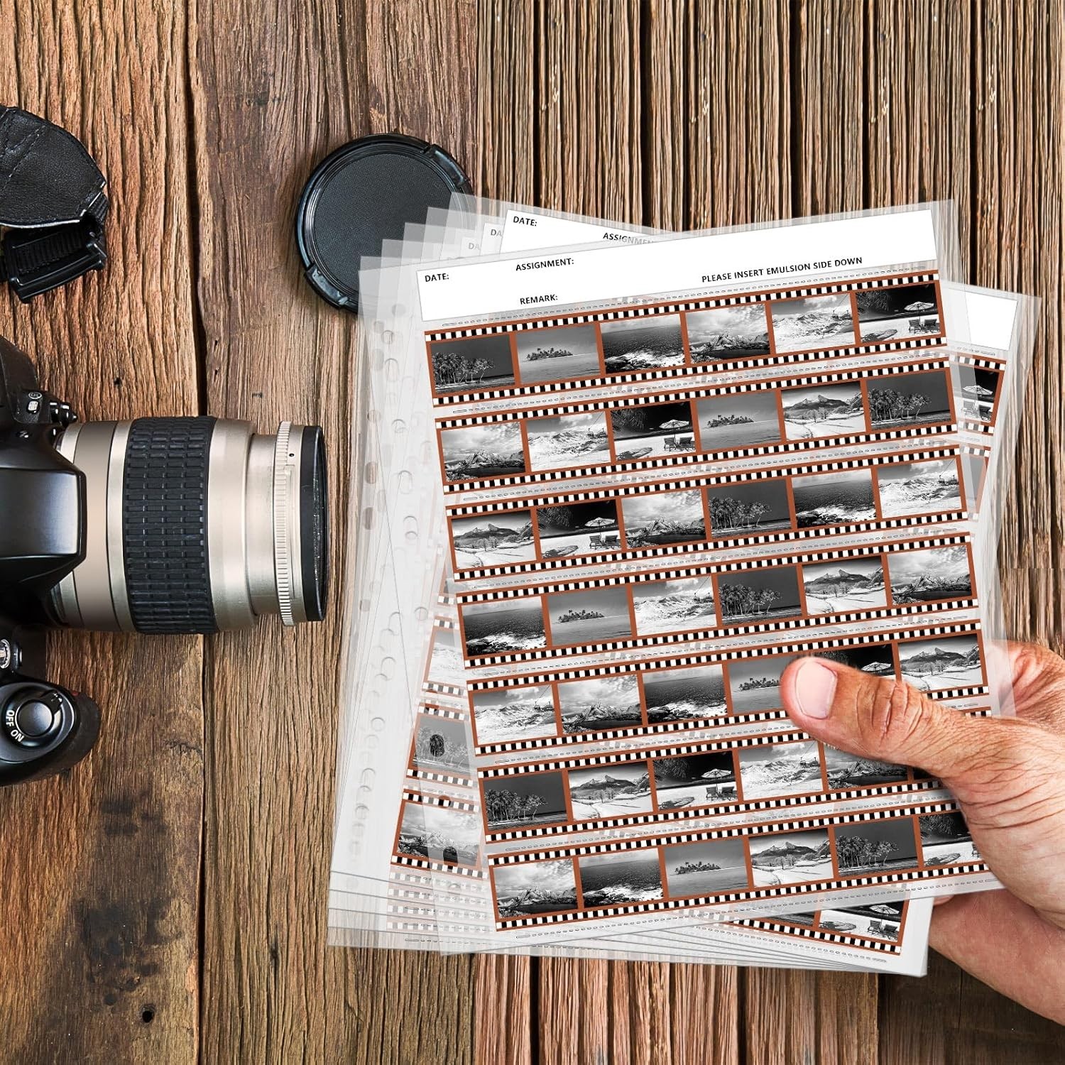 100 Pcs 35mm Film Negative Sleeves Film Binder Storage for 135 35mm Size Negativ