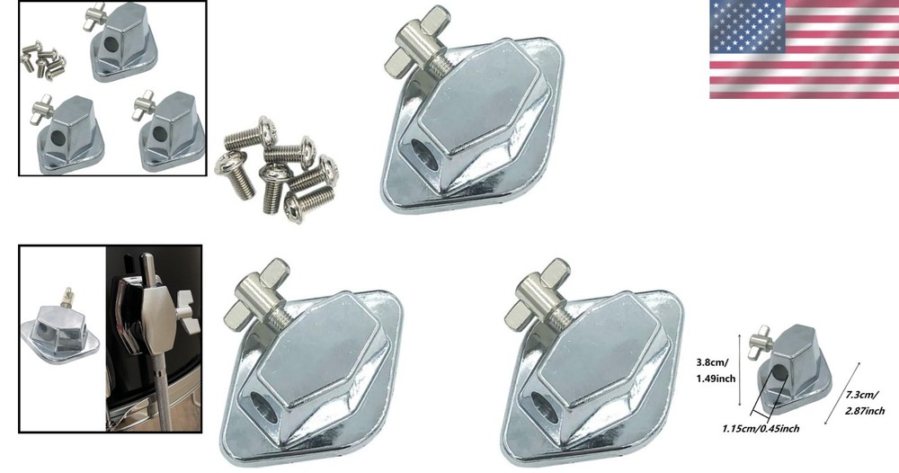 3 Pack Floor Tom Leg Mounts - Essential Drum Hardware for Percussionists