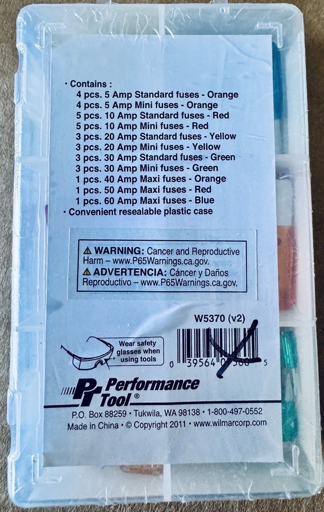 Performance Tool 33-Piece Master Fuse Assortment - W5370