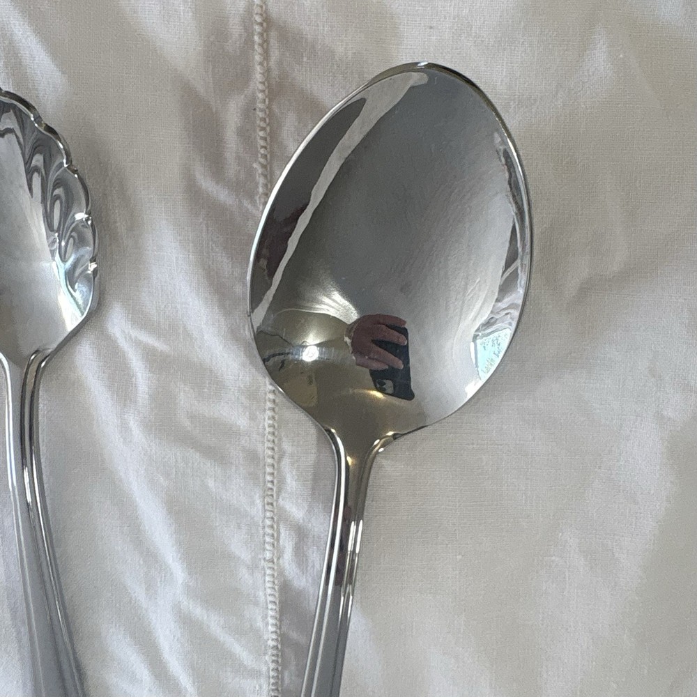 Reed & Barton BOULEVARD Stainless 5pc Hostess Serving Set - Ridges Glossy