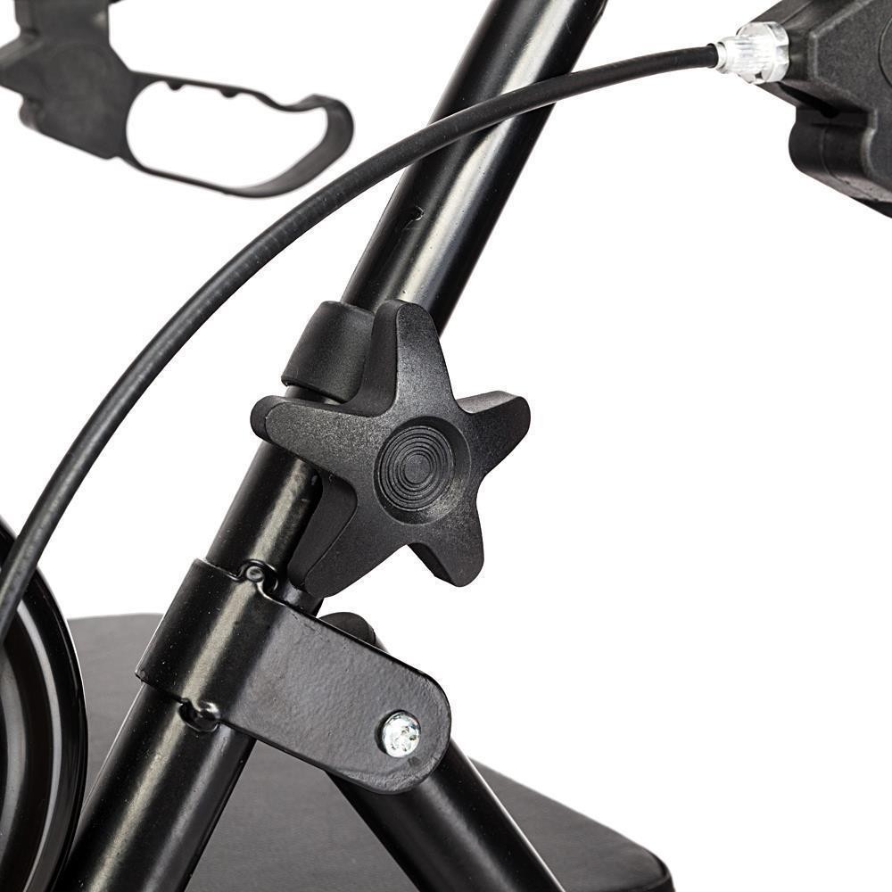 Adjustable Rollator Walker W/4 Wheels Soft Padded Seat Folding Rolling US