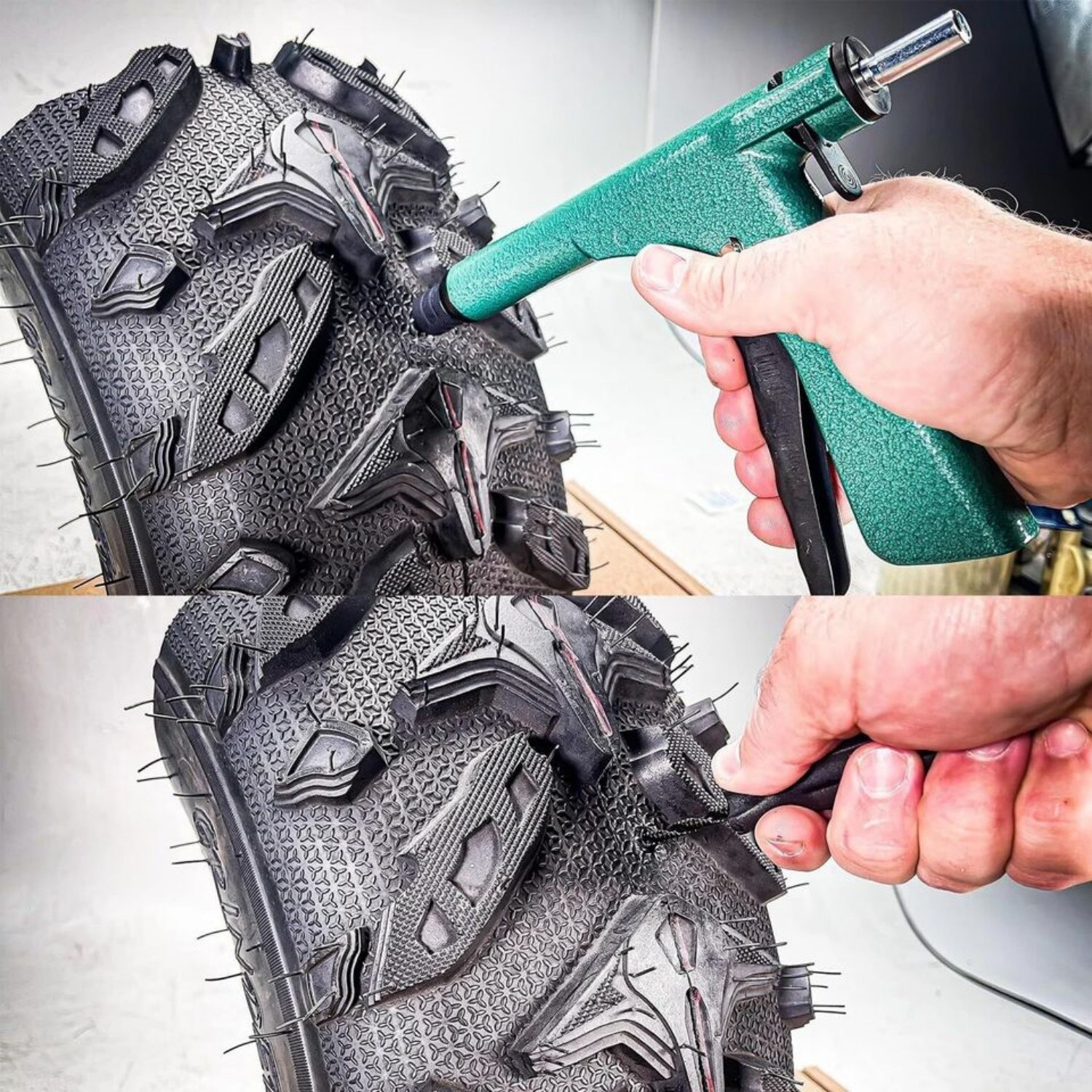 Tire Plugger Tubeless Tire Wheel Repair Gun Kit Mushroom Plug Probe Nozzle! New