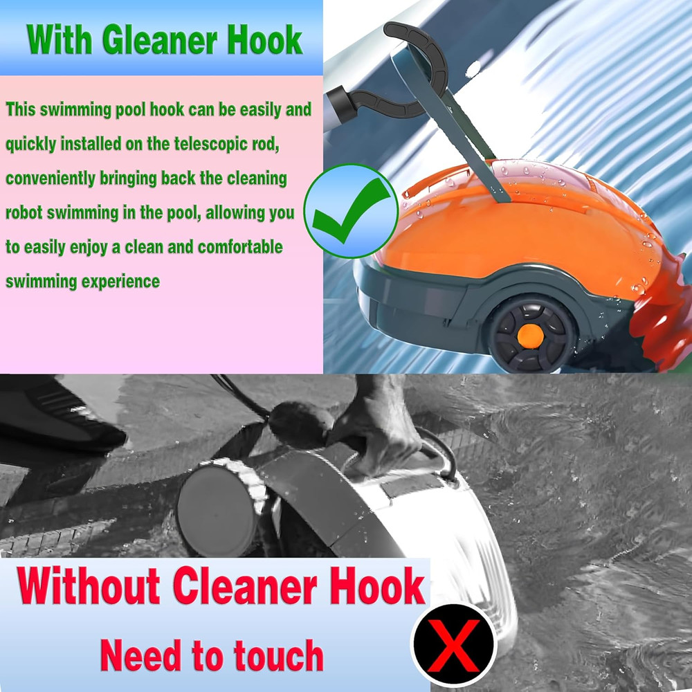 2 Pack Accessories Hook for Robotic Pool Cleaner Pool Hook for Poles Compatible