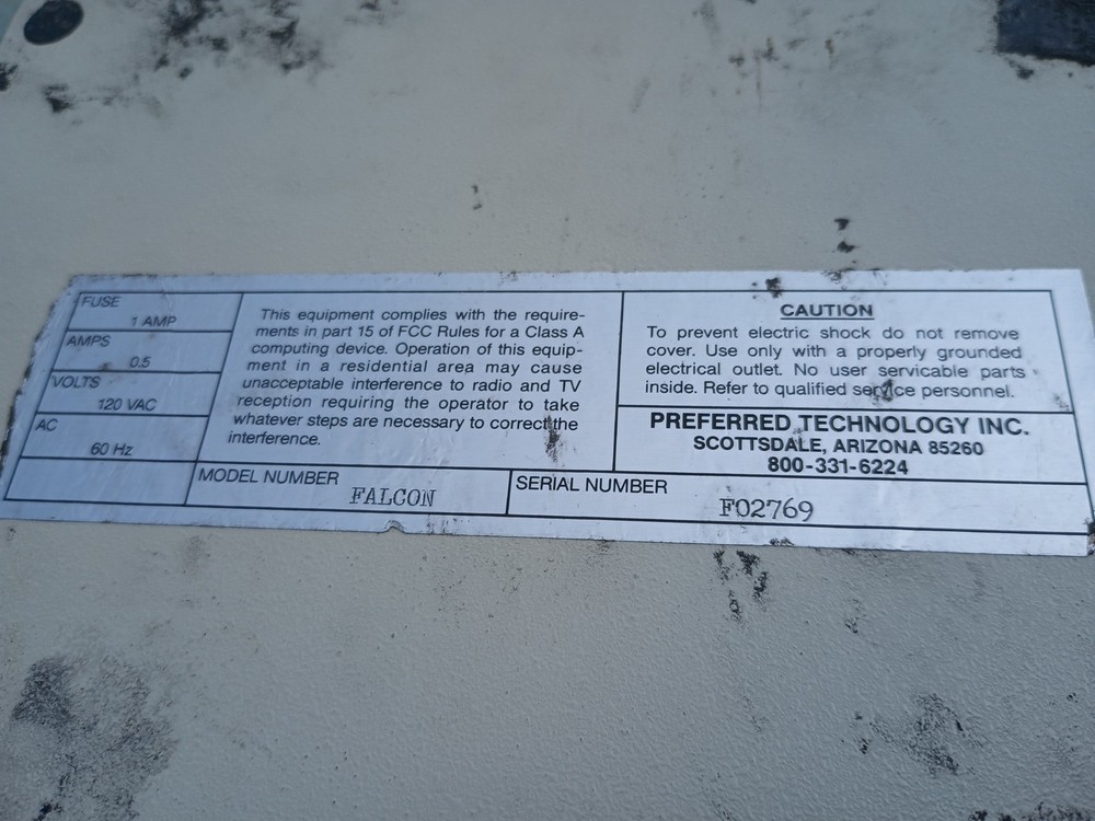 Working PTI Falcon Access Control Panel Self Storage Keypad