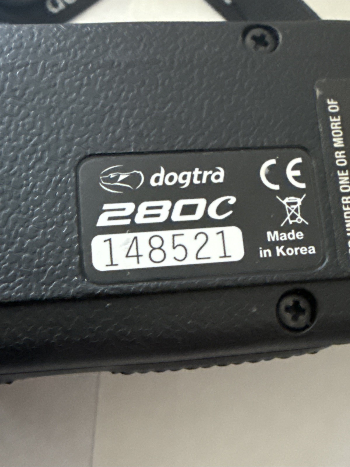 Dogtra 280C Black Remote Dog Trainer Static/Shock Control Transmitter for Collar