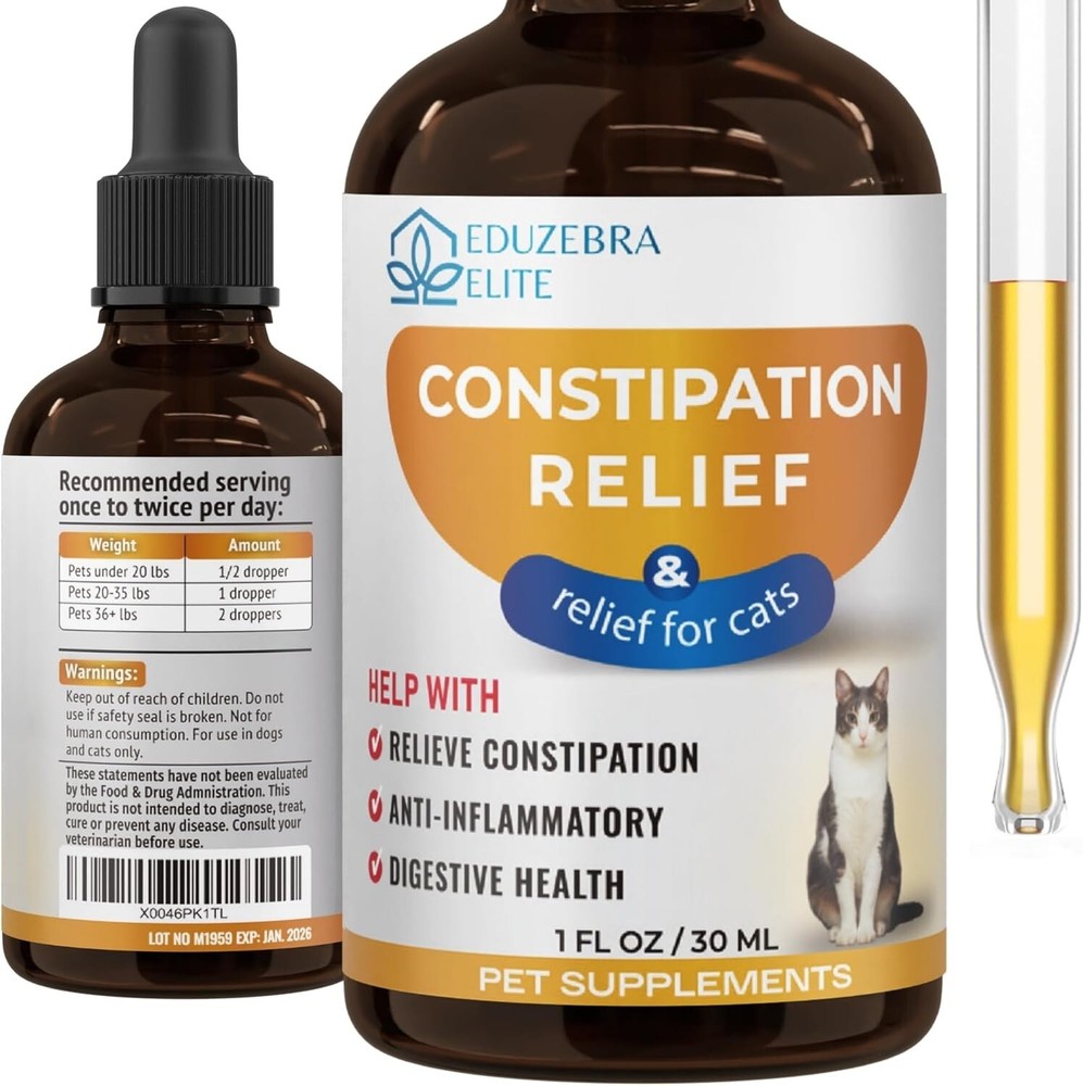 EDUZEBRA Cat Constipation Relief, Constipation Relief for Cat, Cat Laxative C...