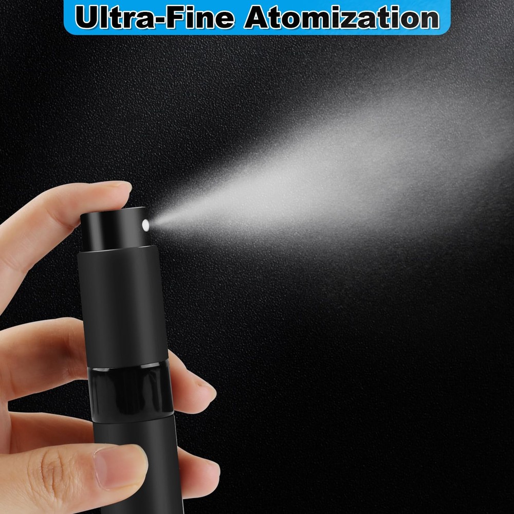 8ml Travel Perfume Atomizer Refillable Empty 3pc Portable Cologne Spray Bottle