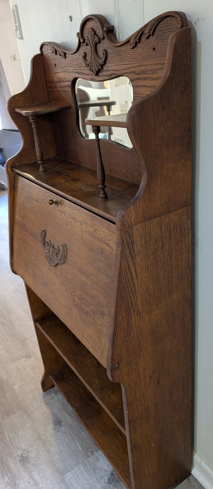 Antique Victorian Oak Secretary Desk