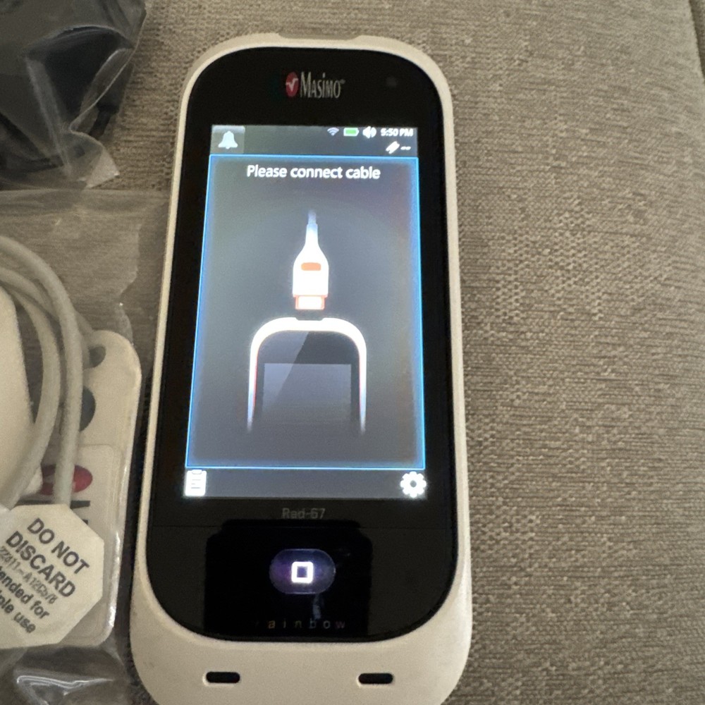 Masimo Rad-67 Rainbow Sphb, Pulse Ox. Complete Unit , New Sensor, Power Supply