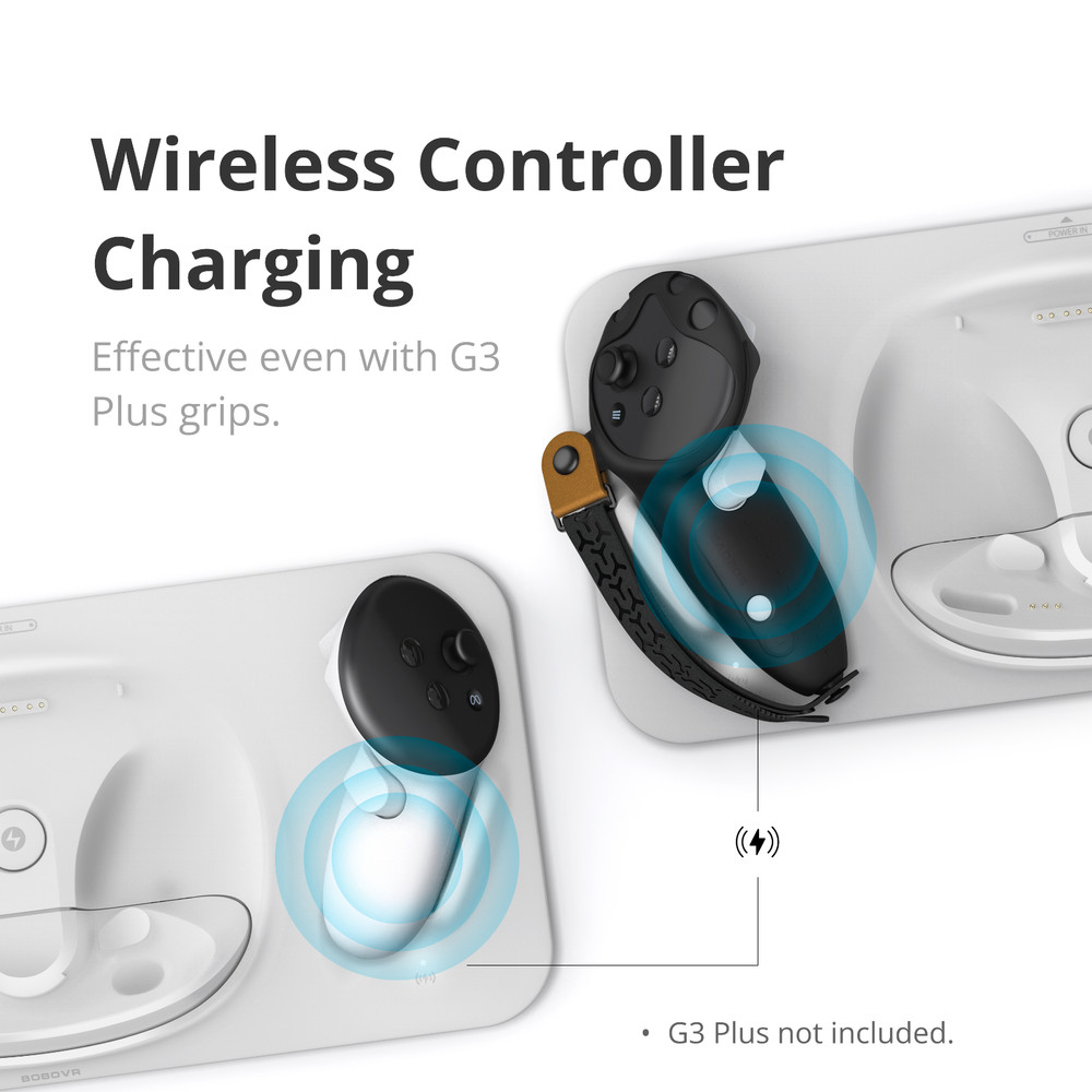 BOBOVR D3 Charging Dock Compatible with Quest 3 Wireless Charging for Controller
