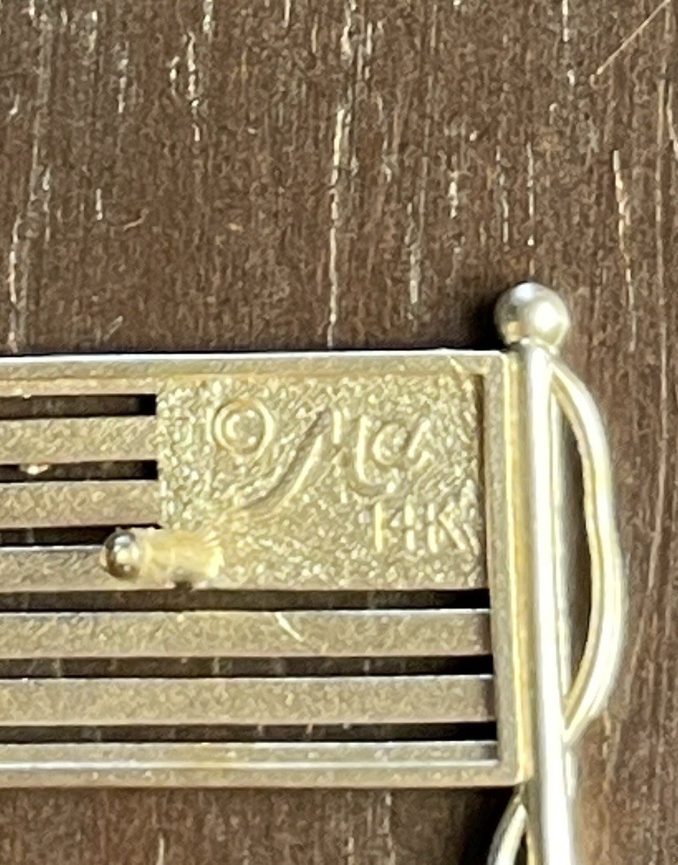 14K Solid Gold American Flag Lapel Pin!