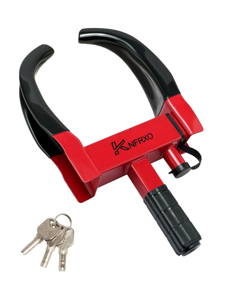 Trailer Security Adjustable Tire Lock Anti Theft Wheel Lock for Trailers, Car...