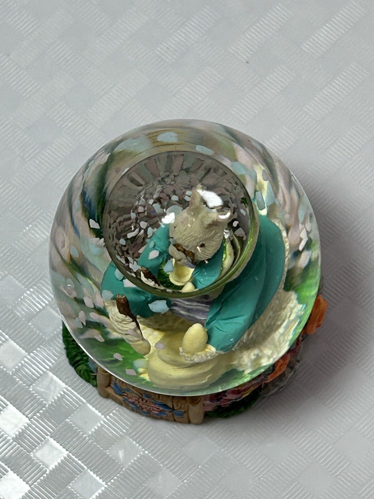 Vintage Easter 3” Rabbit Bunny Snow Globe