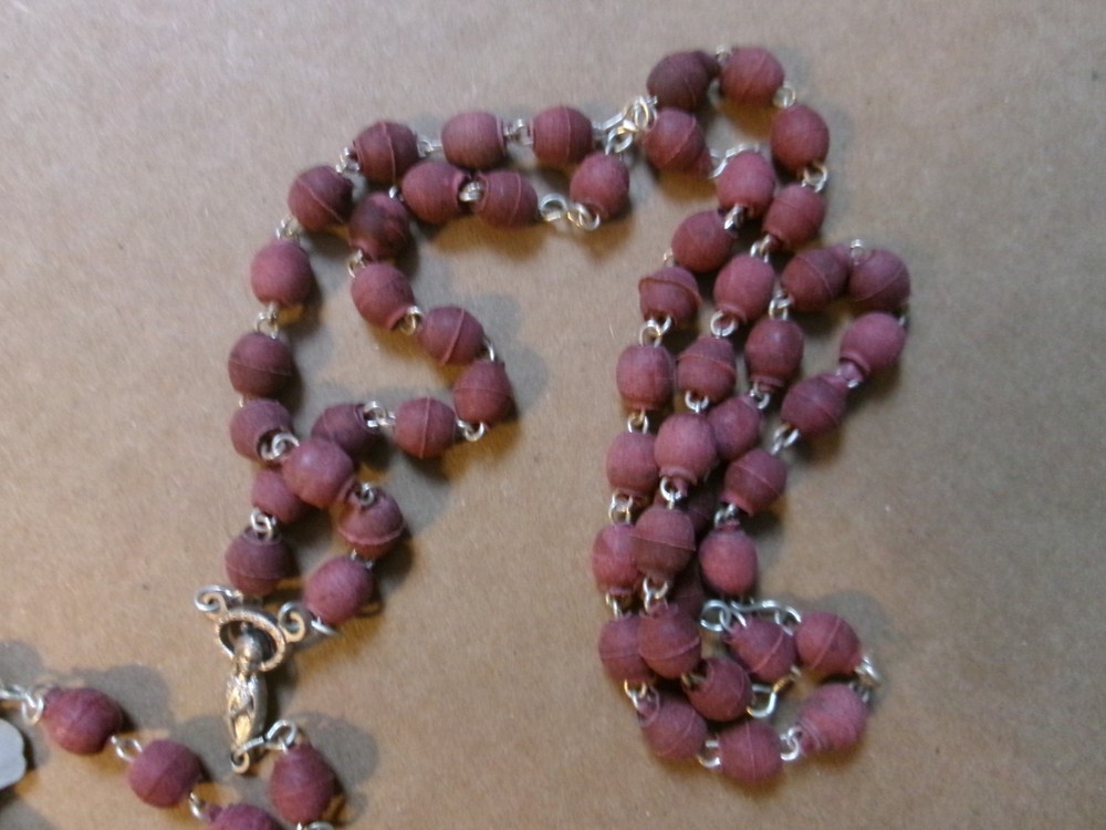 Terra Santa Jerusalem With Rose Scented Beads Rosary.