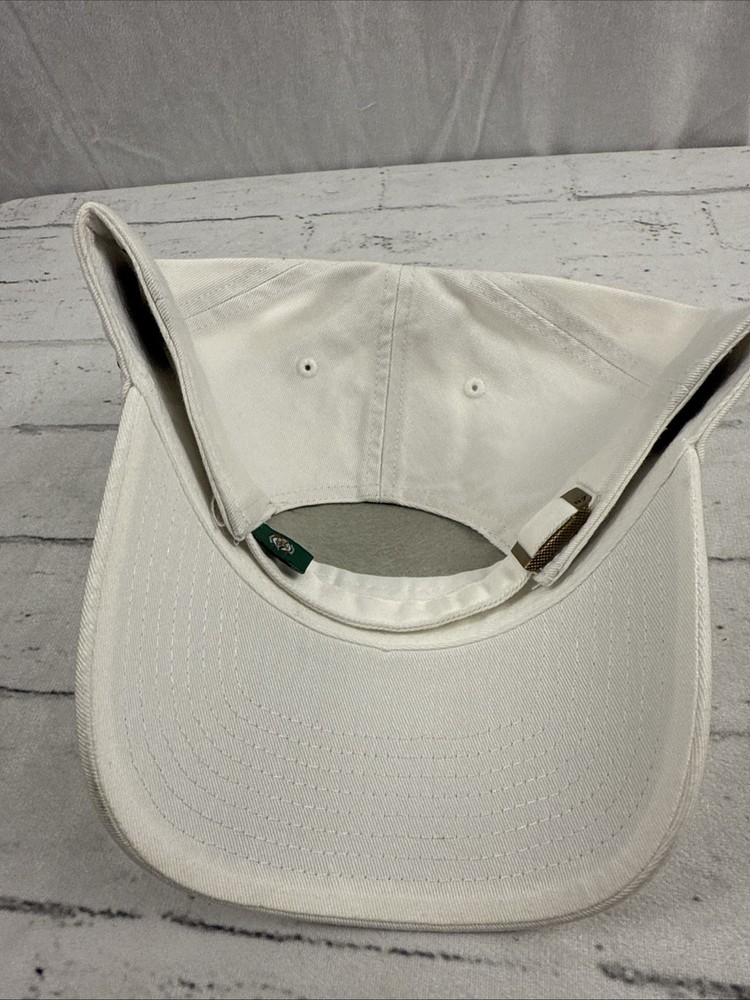 Boston Celtics NBA '47 Brand White Clean Up Strapback Adjustable Hat