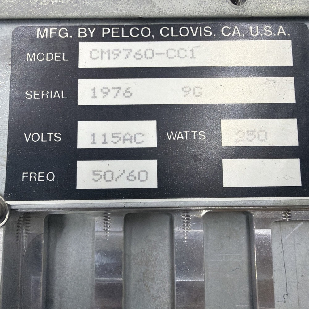PELCO CM9760-CC1 MATRIX CPU CONTROLLER SYSTEM 9760 110/240AC TESTED WORKING