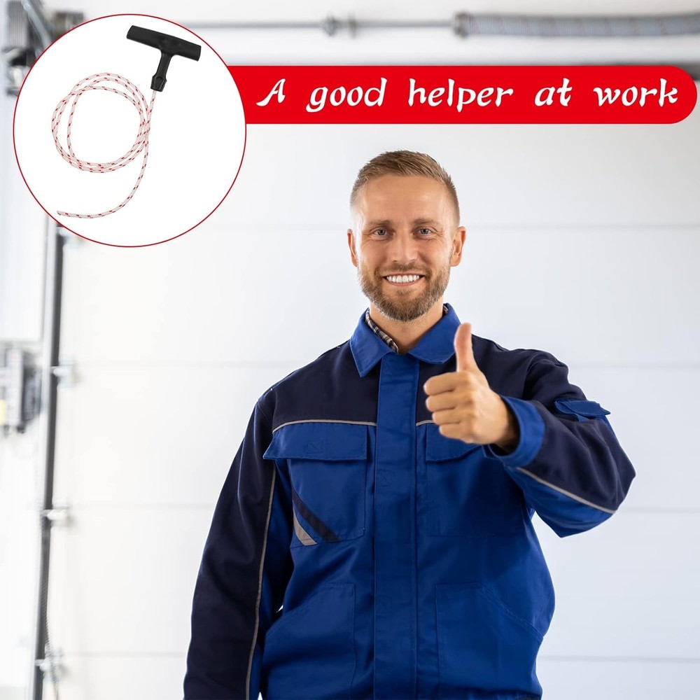 Garage Door Emergency Release Pull Cord with Handle Garage Opener Rope Puller