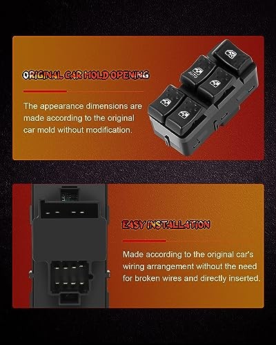 22664398 Master Window Control Switch Power Window Switch Compatible with 2003