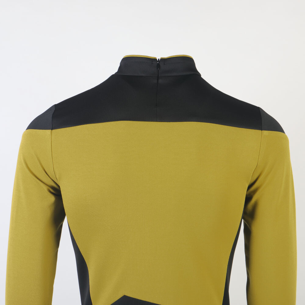The Next Generation Picard Red Starfleet Uniforms TNG Data Gold Blue Top Shirts
