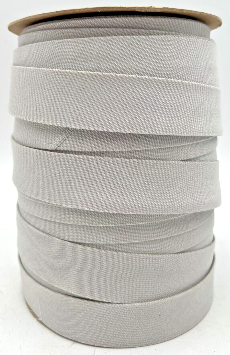 SUNBRELLA MARINE 1-1/4" SILVER 4651 BINDING TAPE DOUBLE EDGE PARTIAL, 1" REMNANT