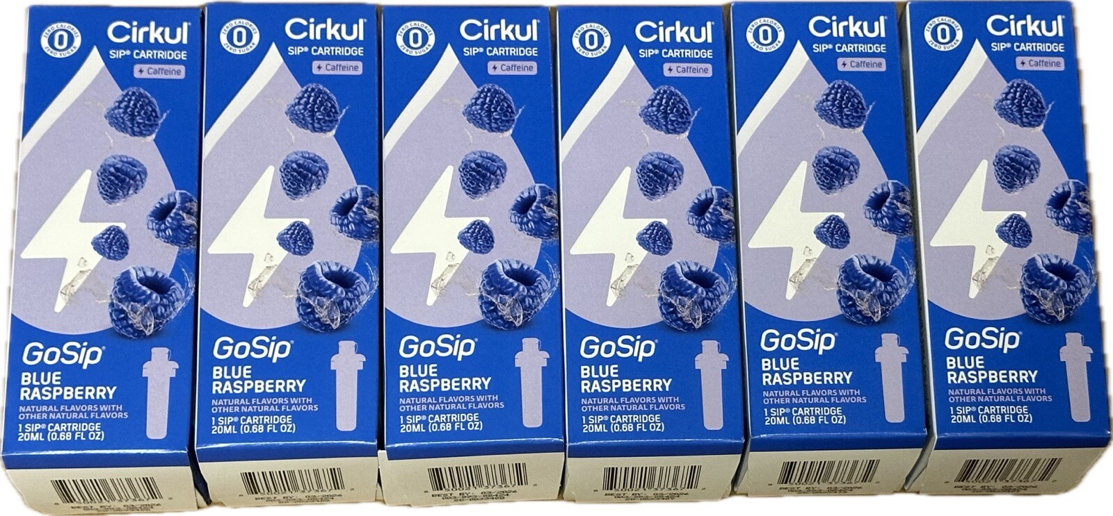 (6 Pack) Blue Raspberry Cirkul GoSip Flavor Cartridges 3/2026