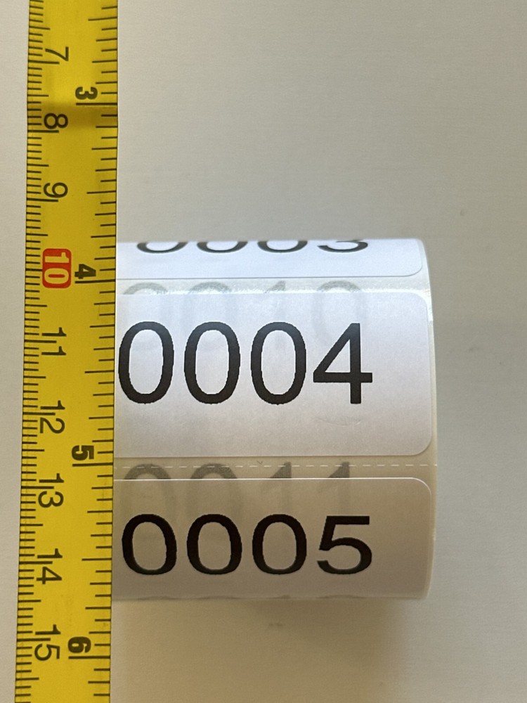 500 Labels Consecutive Number Inventory Stickers Labels 2" x 1" Customize