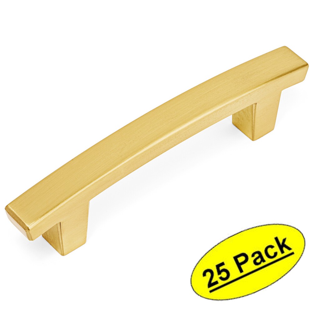 *25 Pack* Cosmas Cabinet Hardware Brushed Brass Contemporary Handle Pull #5235BB