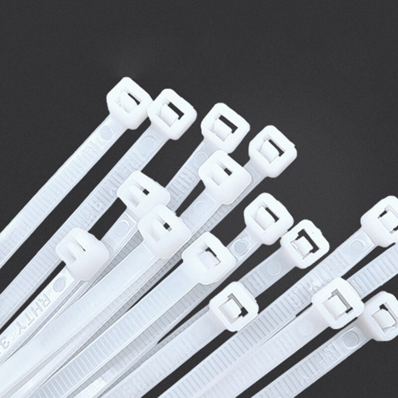 5.2mm Width Cable Ties Nylon Zip Tie Wraps Strong Long Multiple Size White/Black