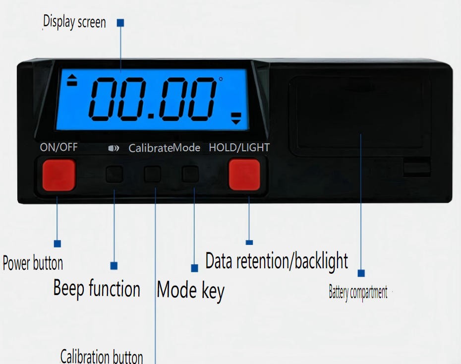 Electronic Angle Protractor Digital Inclinometer Level Box Gauge