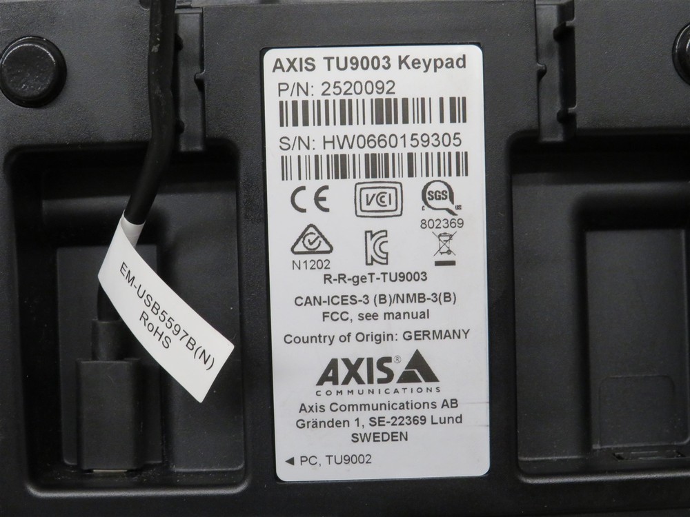 Axis TU9001 Control Board