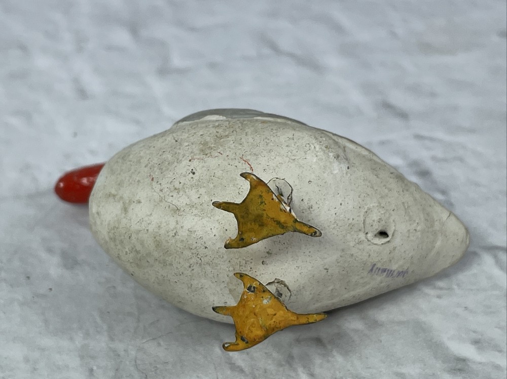 Antique German Putz Bird Goose Figure Elastolin Lineol Composition EUC