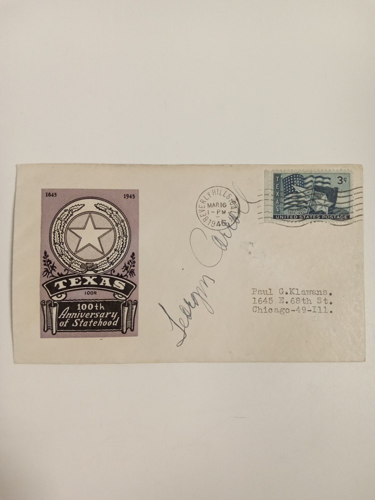 Georgia Carrol Signed Autograph Cachet JSA #