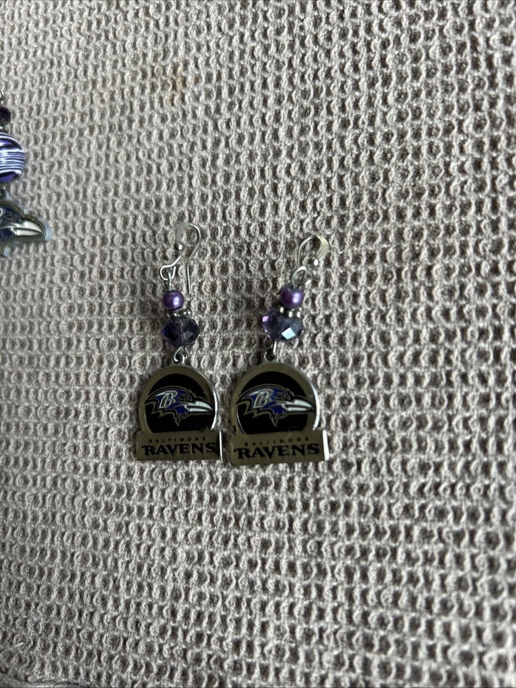 Baltimore ravens Handmade Earrings