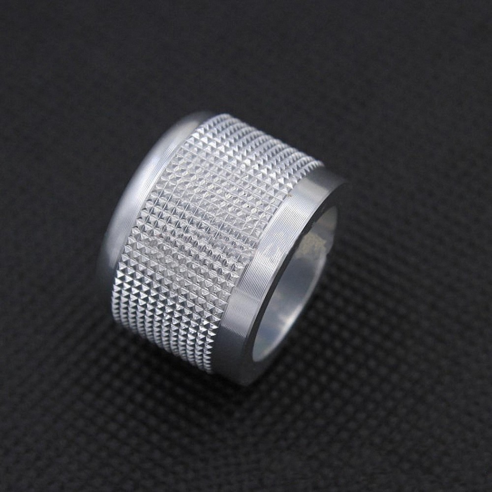 1 PCS Knurled Silver 25*19 Aluminum amplifier solid Volume potentiometer knob