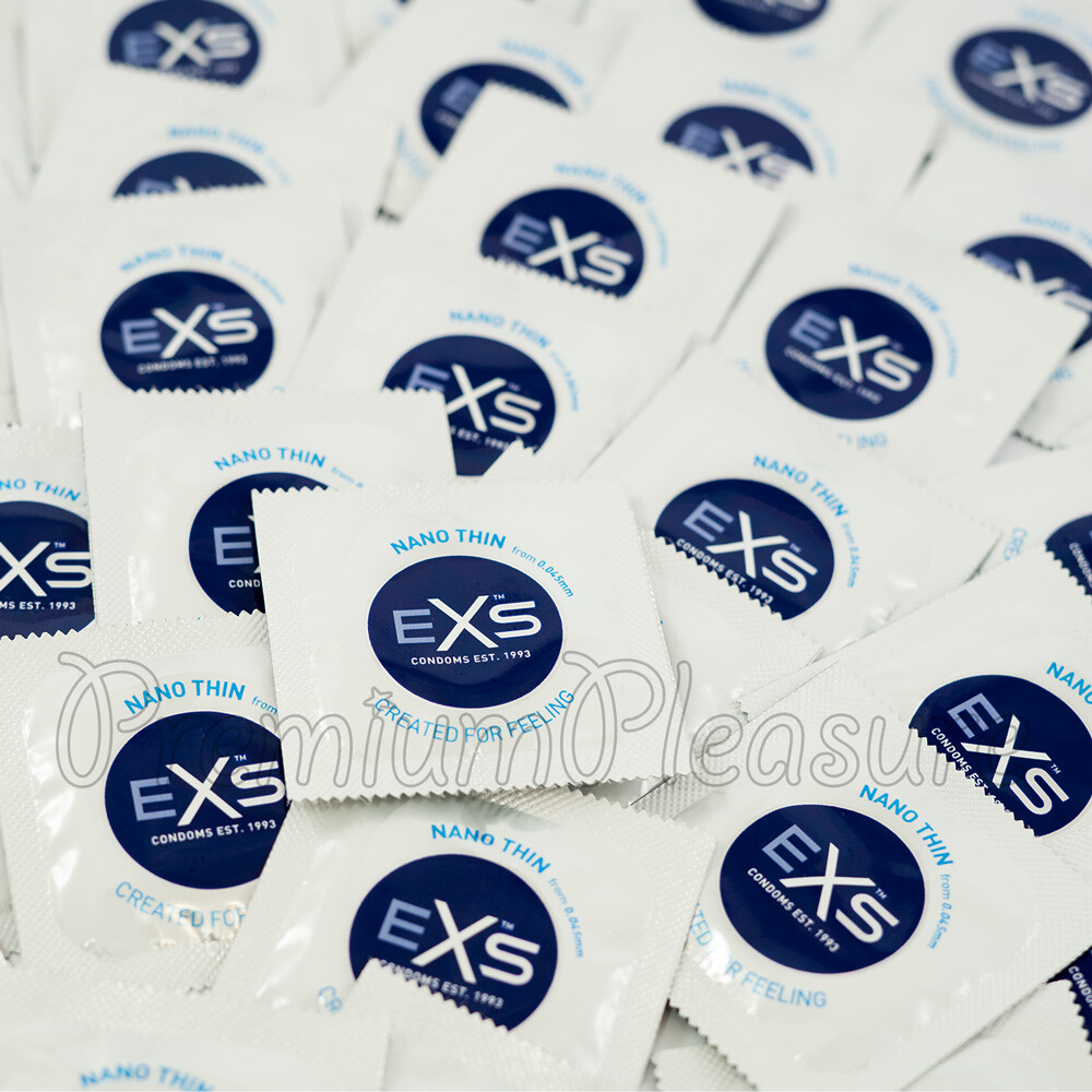 EXS Nano Thin condoms for sensitive feeling 0.045mm thickness Vegan friendly
